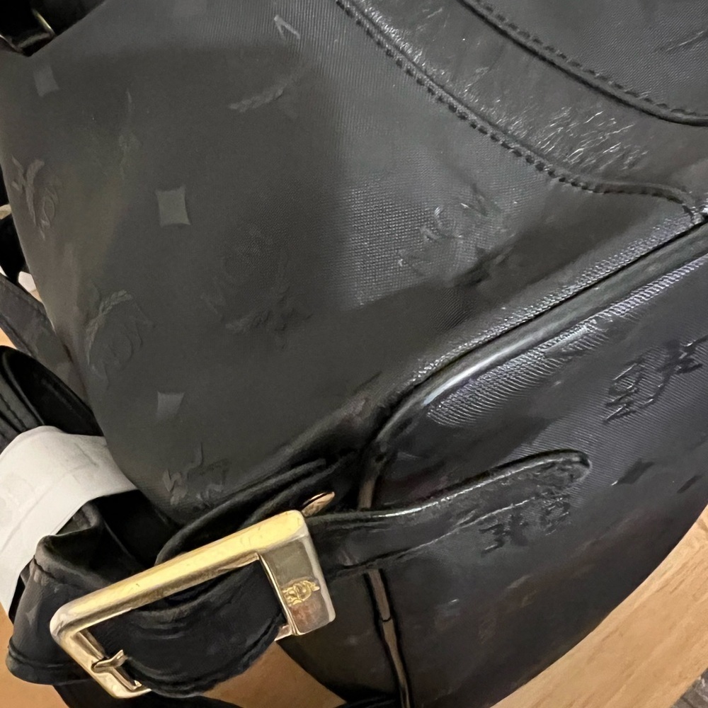 MCM Black Logo Backpack - Picture 8 of 13